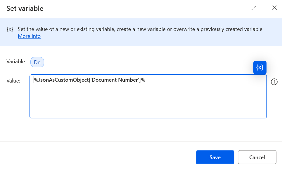Set Document Number